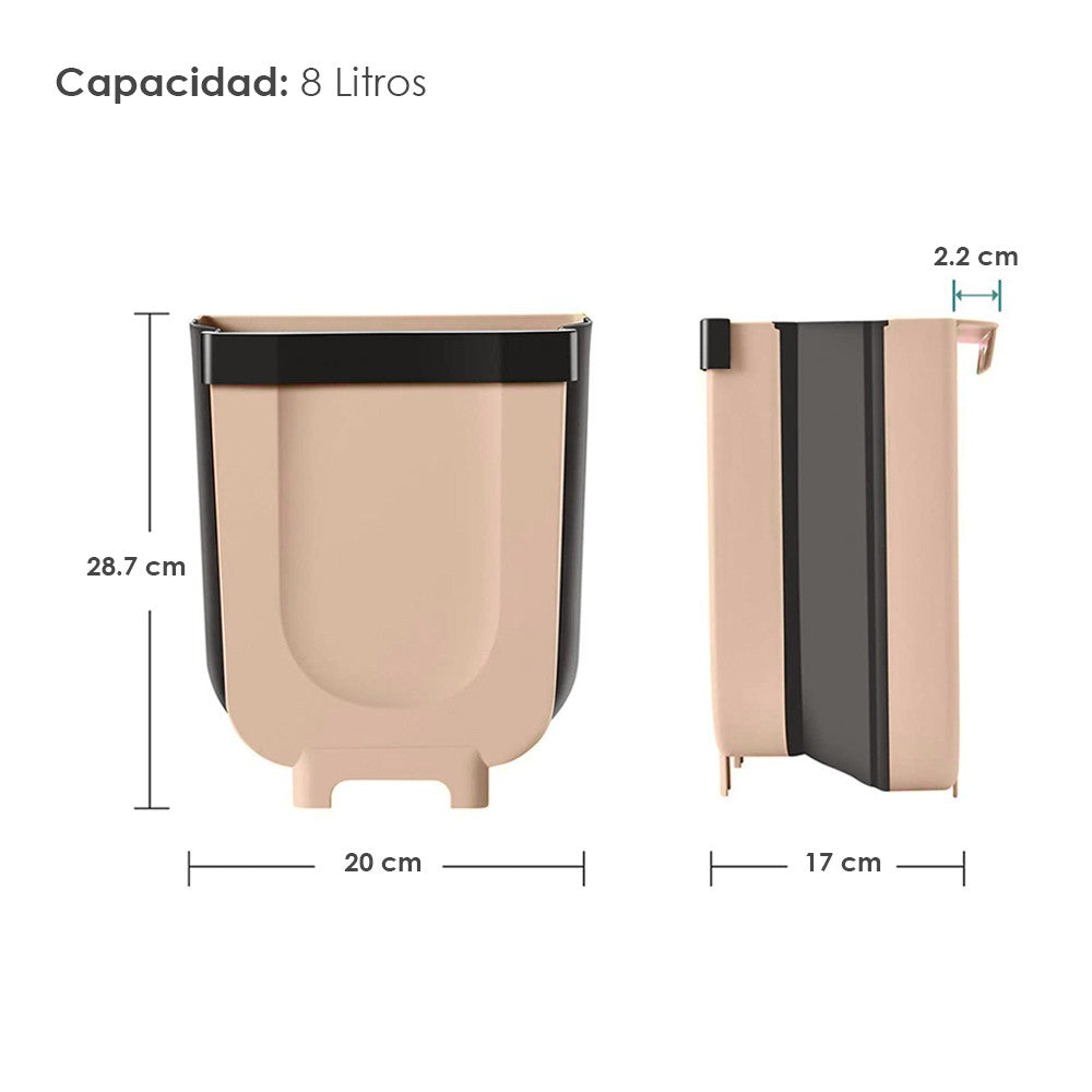 Basurero Cocina Colgante Plegable Papelera Multiusos 04301