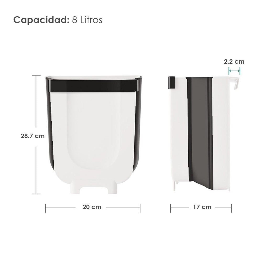 Basurero Cocina Colgante Plegable Papelera Multiusos 04301