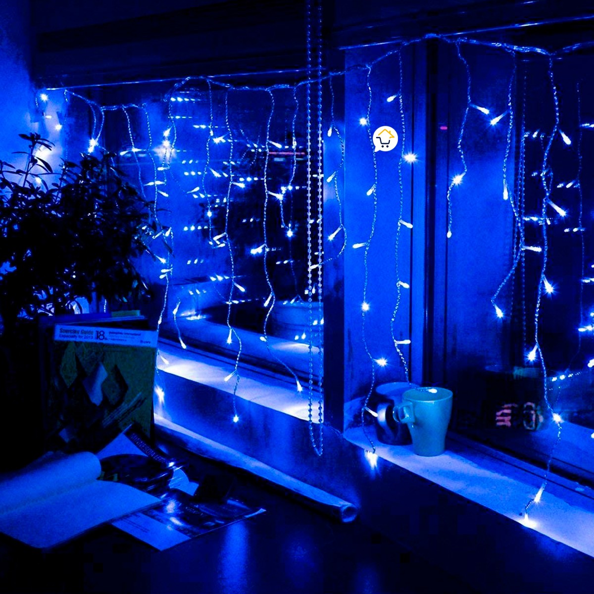 Cortina LED Intercalada 9 m 300 Luces Navidad Azul 300LEDCA1 – Cómpralo ...
