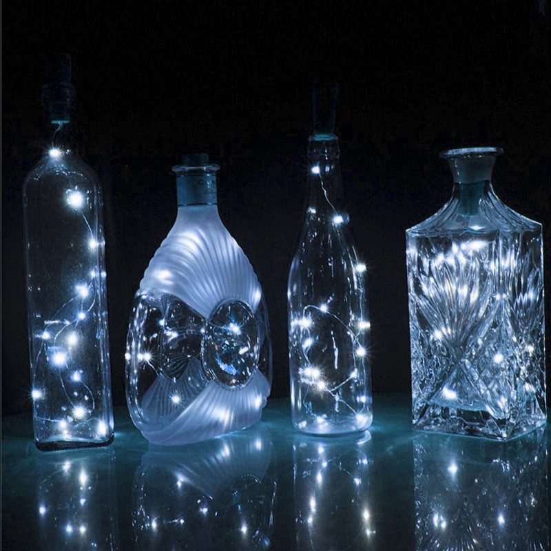 Luz Led Alambre Tipo Corcho Decoración Botellas X 15 Luces RF 42-1