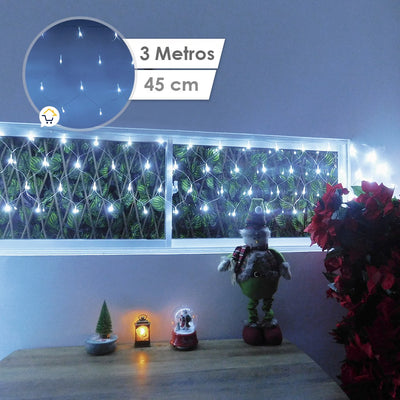 Extensión Luz Led Cenefa 100 LED 3 Metros Luces Navidad Blanco 2161