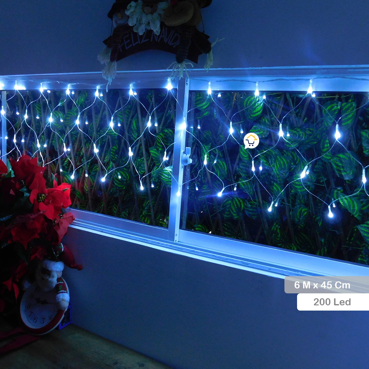 Extensión Luz Led Cenefa 200 LED 6 Metros Luces Navidad Blanco 2171