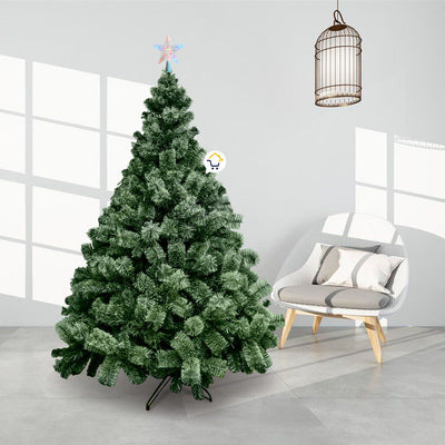 Árbol Navidad Clásico Tupido 210 cm 600 Ramas Estrella LED VERONA210