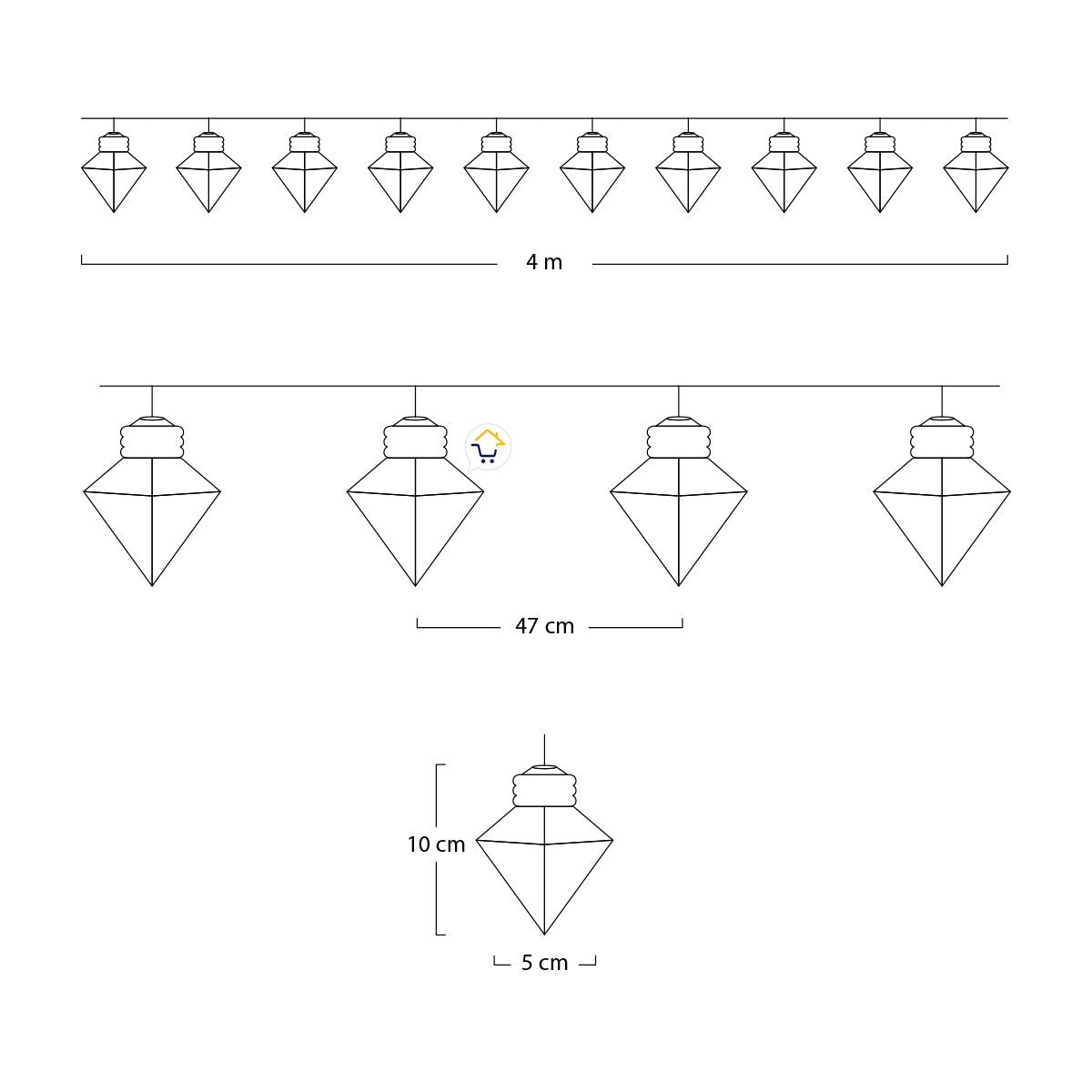 Luces Micro Led 4 M Diamante X10 Bombillos Navidad JN35