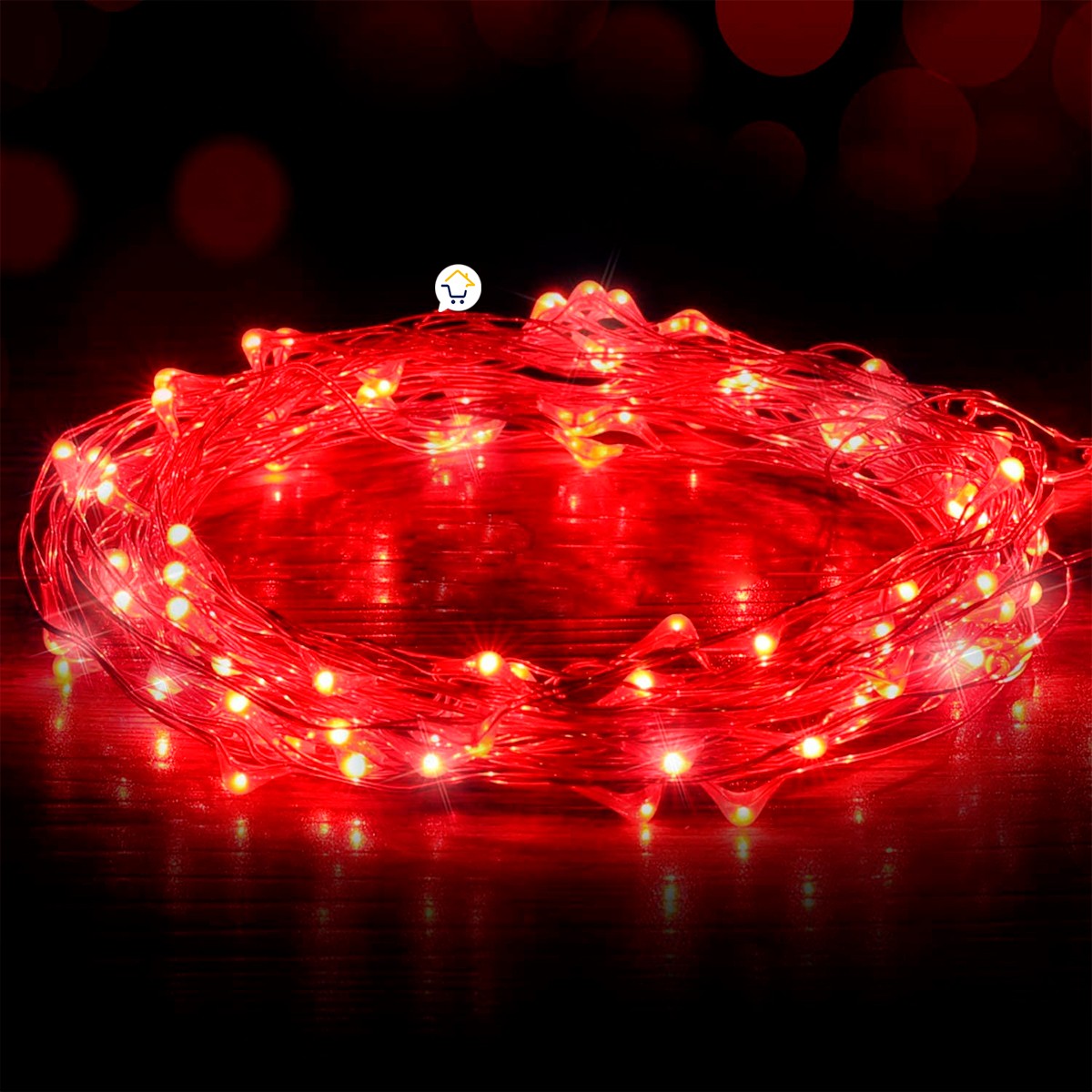 Extensión Micro LED Lineal 20 m 200 Luces Navidad Rojo 1555