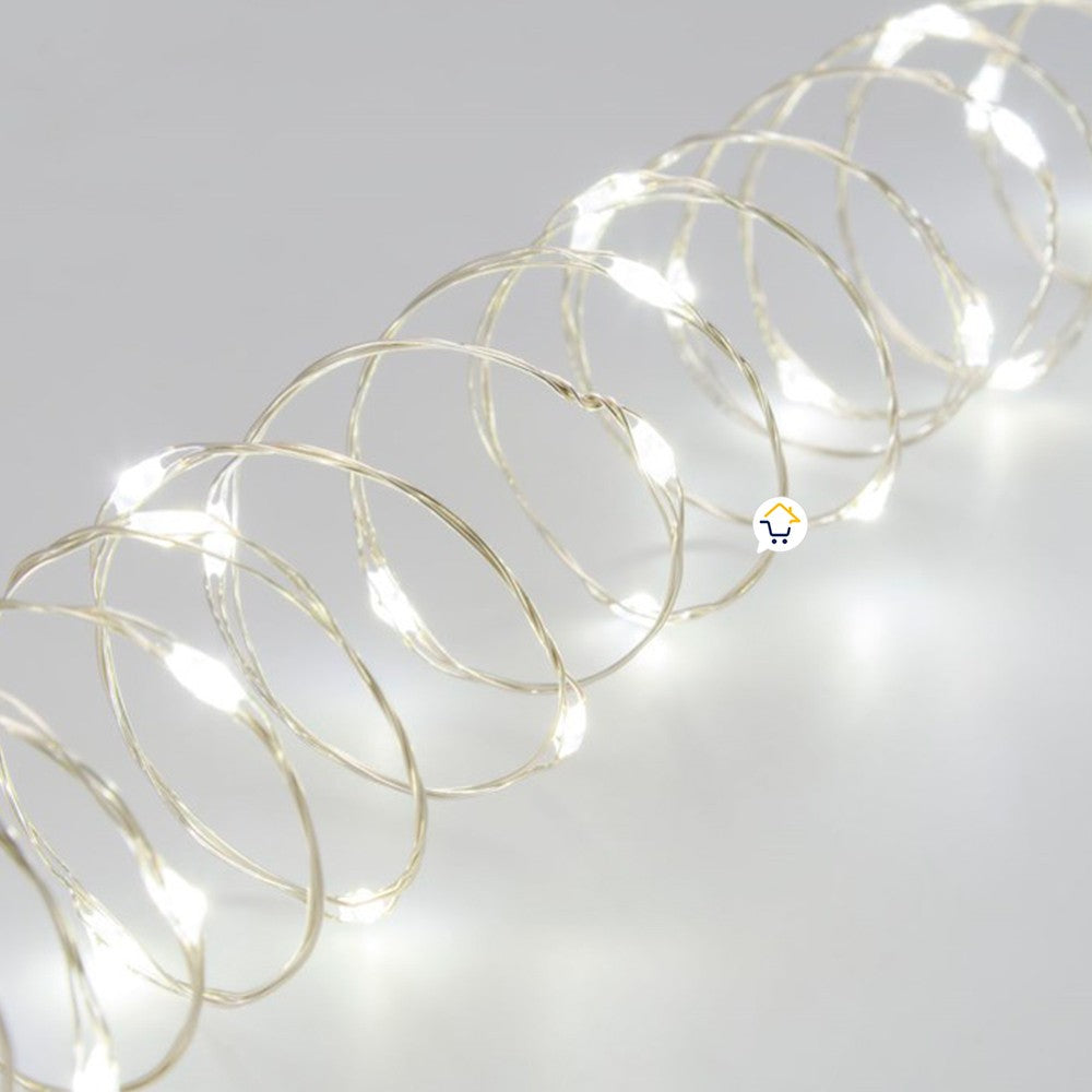 Extensión Micro LED Lineal 10m 100 Luces Navidad Blanco 1541