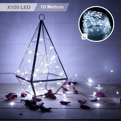 Extensión Micro LED Lineal 10m 100 Luces Navidad Blanco 1541C