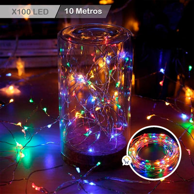 Extensión Micro LED Lineal 10m 100 Luces Navidad Multicolor 1543