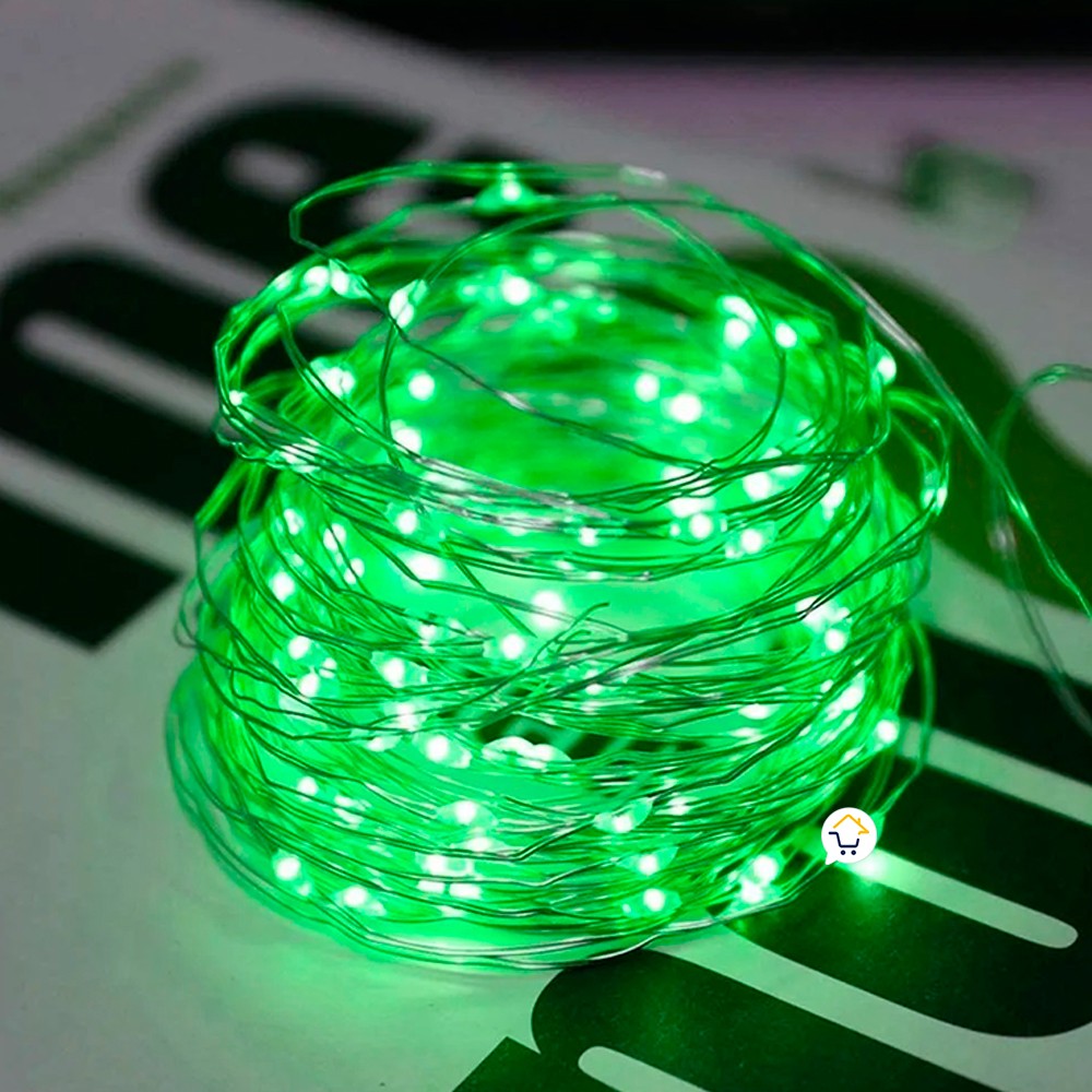 Extensión Micro LED Lineal 10m 100 Luces Navidad Verde 1544C