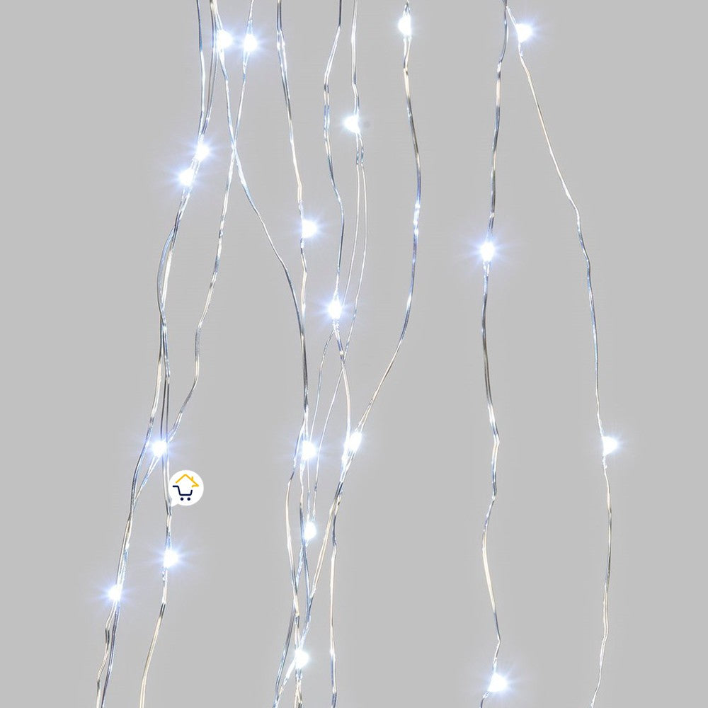 Cortina Micro LED Intercalada 3 m 100 LED Extensión Navidad Blanco SJ6834B