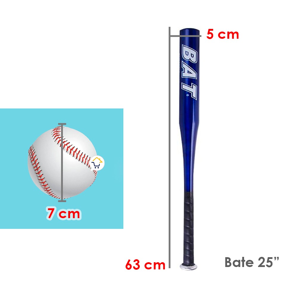 Bate Béisbol Aluminio 25 Pulgadas Con Pelota HD1148