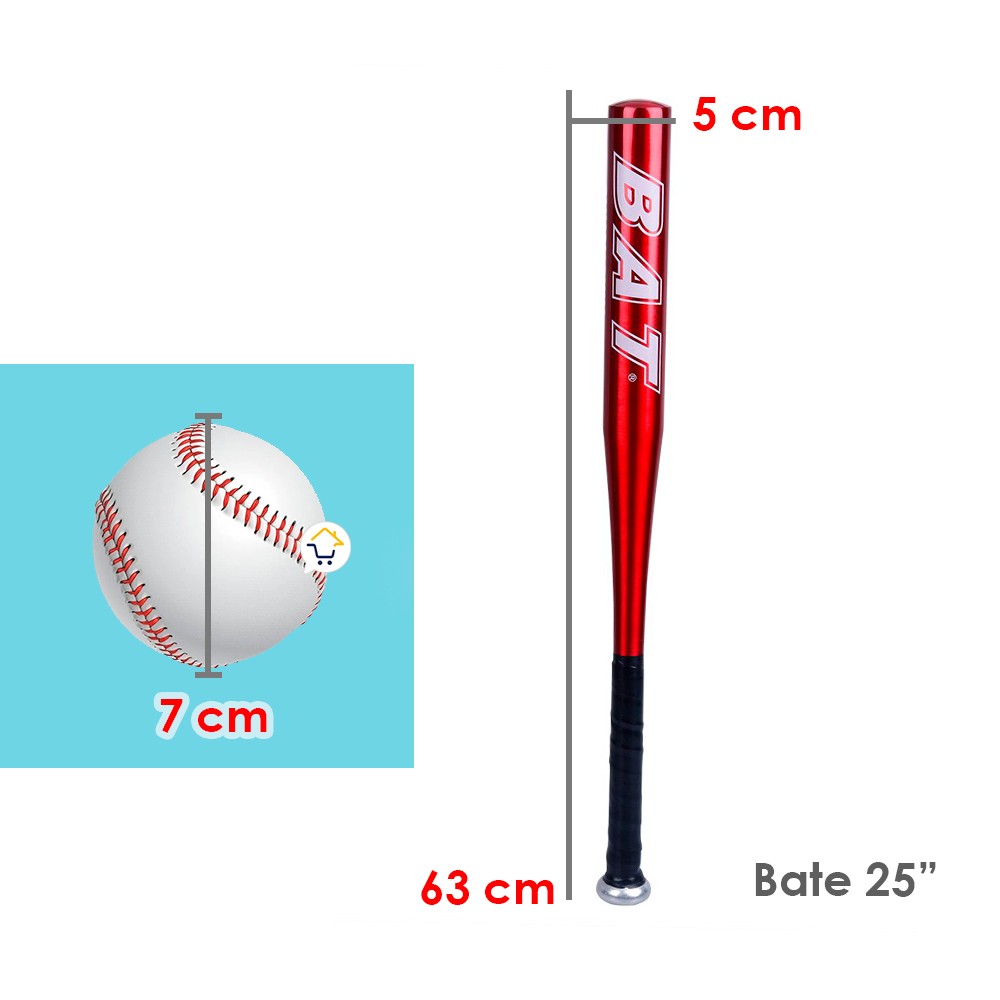 Bate Béisbol Aluminio 25 Pulgadas Con Pelota HD1148