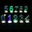 Set Números Led Multicolor Fiestas Torta Cumpleaños RF 262-4