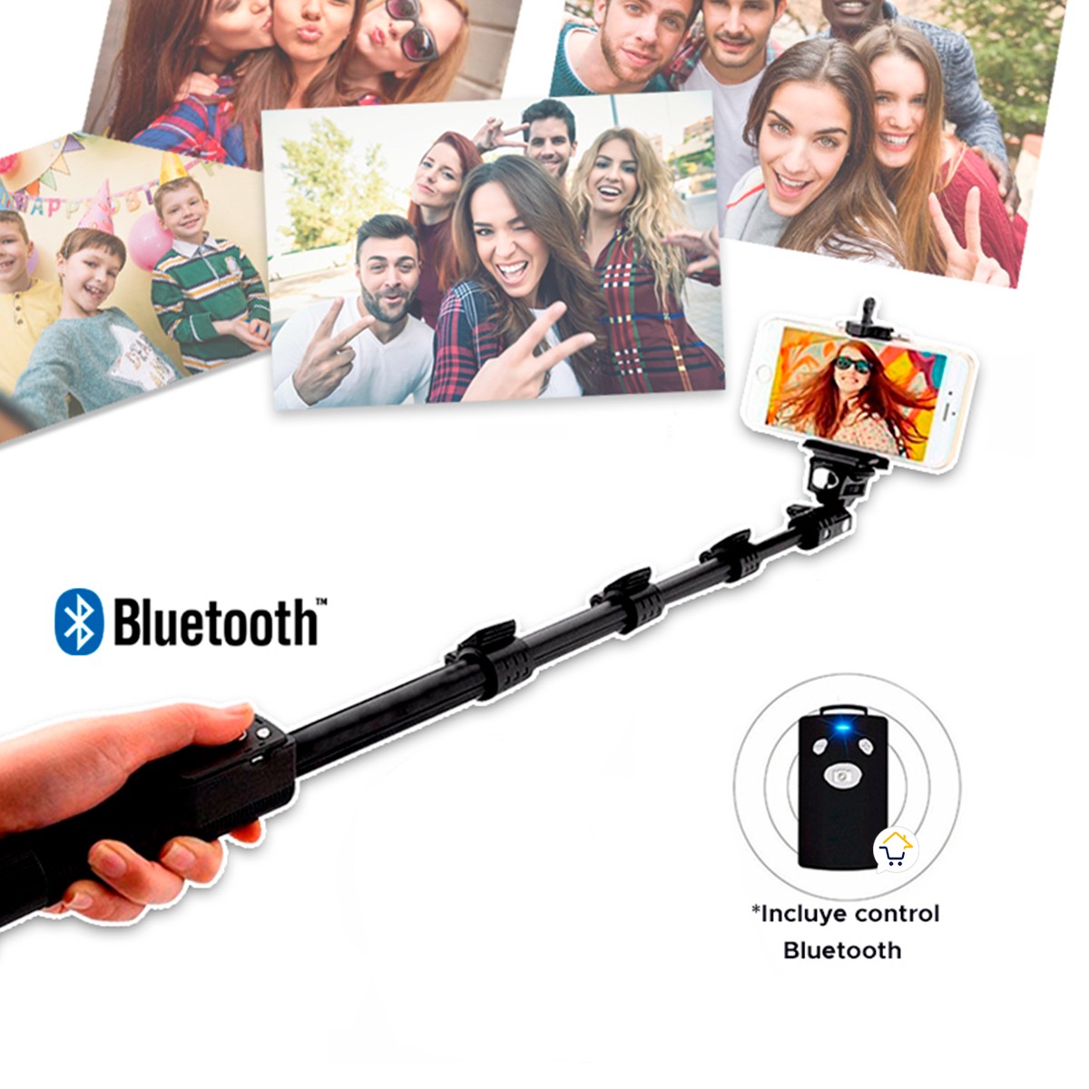 Palo Selfie Control Bluetooth Monopod Celular Fotografía 1288