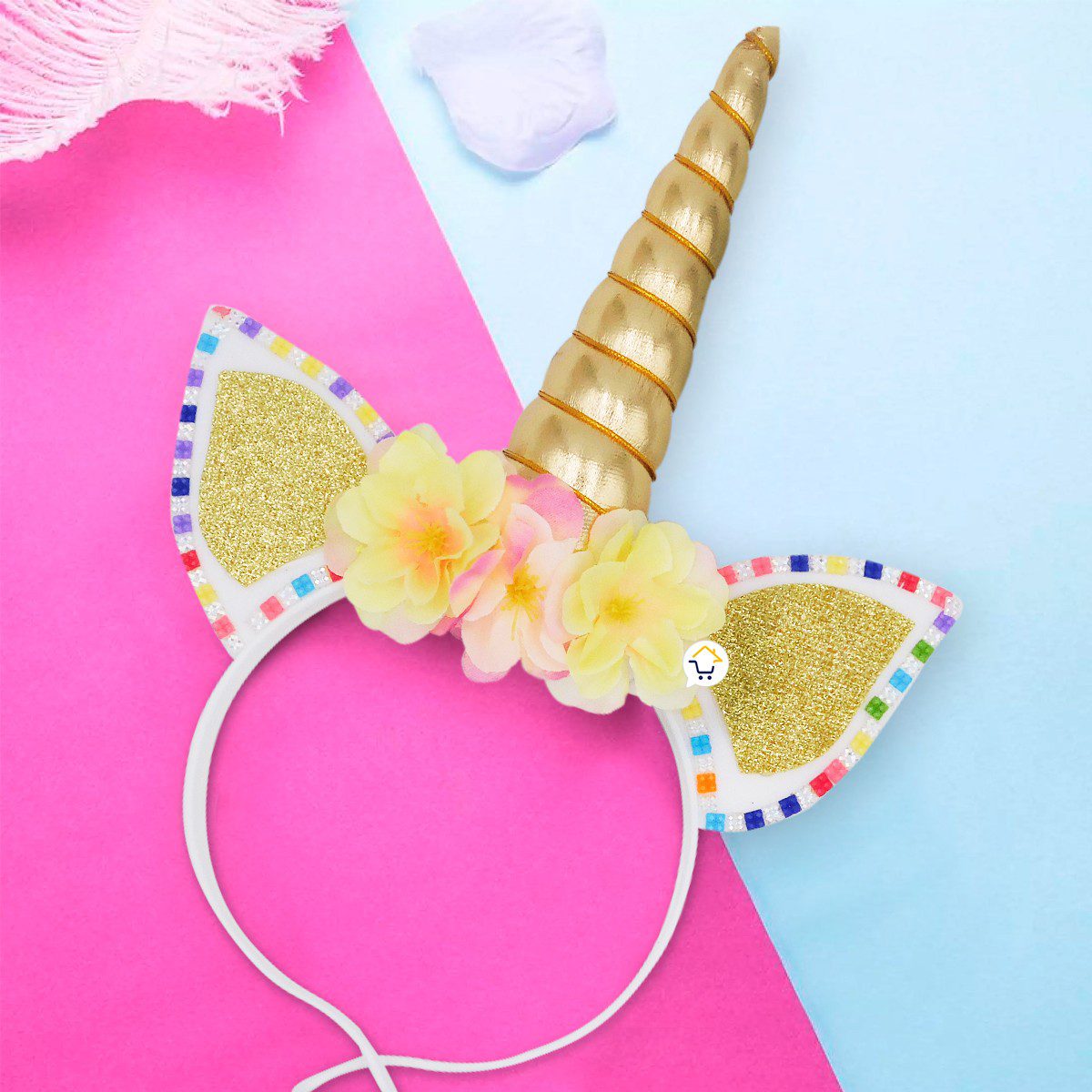 Diadema Tiara Unicornio Luz LED Colores Niñas OF204