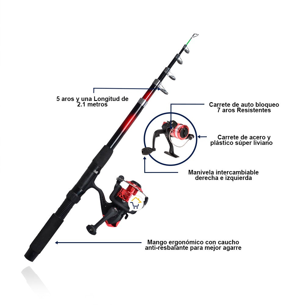 Combo De Caña De Pescar Y Carrete, Combo De Baitcastin... | Envío gratis Combo De Caña De Pescar Y Carrete, Combo De Baitcastin... | Envío gratis