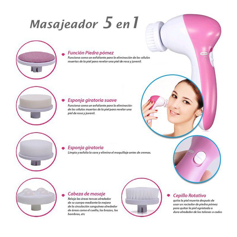 Cepillos Faciales Aparato Para Masaje En La Cara Mini Masajeador