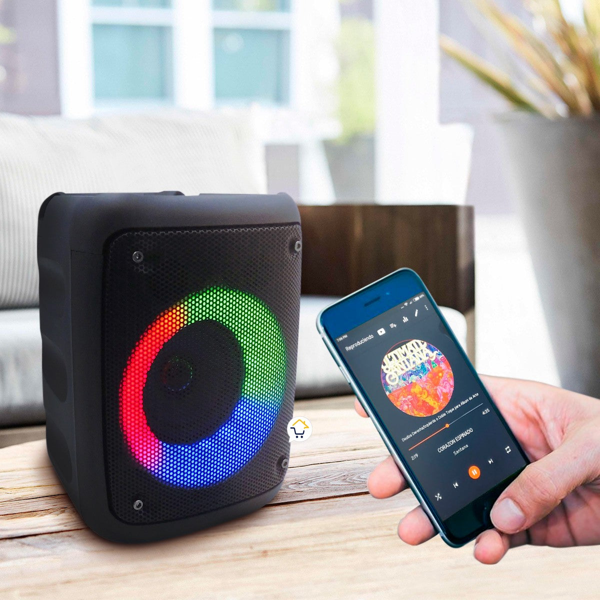 Parlante Bluetooth Recargable RGB Portable Radio KTS1236