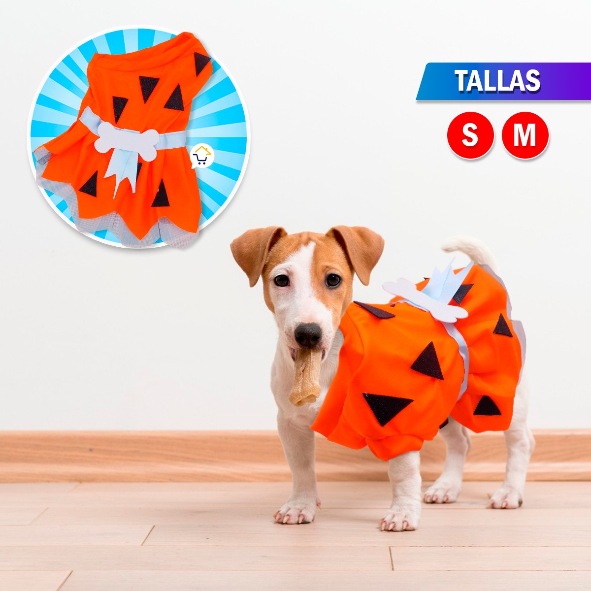 Disfraz Perro Gato Mascotas Picapiedra Halloween GY003PIC