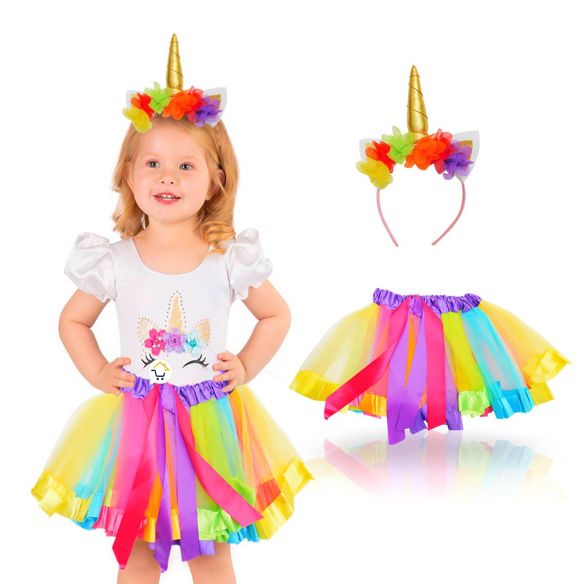 Disfraz Unicornio Accesorios Halloween Niñas Fiesta de Disfraces OF088