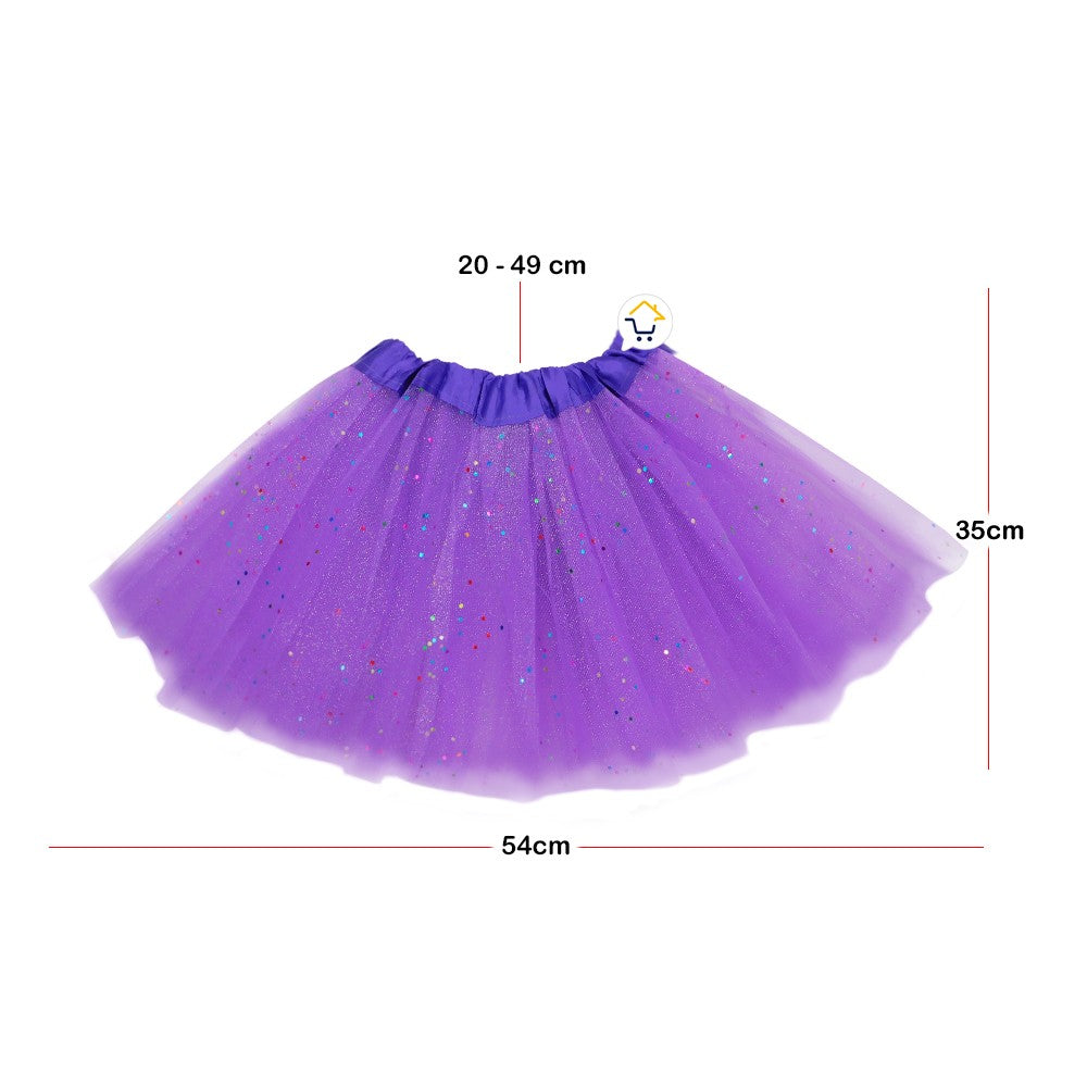 Tutú Confetti Niñas Colores Falda Ballet Disfraz TUCO01