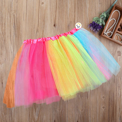 Tutú Arcoíris Niñas Colores Falda Ballet Disfraz AF416