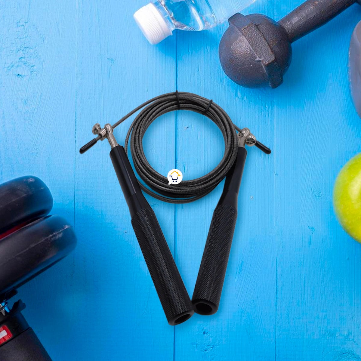 Combo Cuerda Crossfit y Termo Mezclador Shaker 500ml Proteína 702379