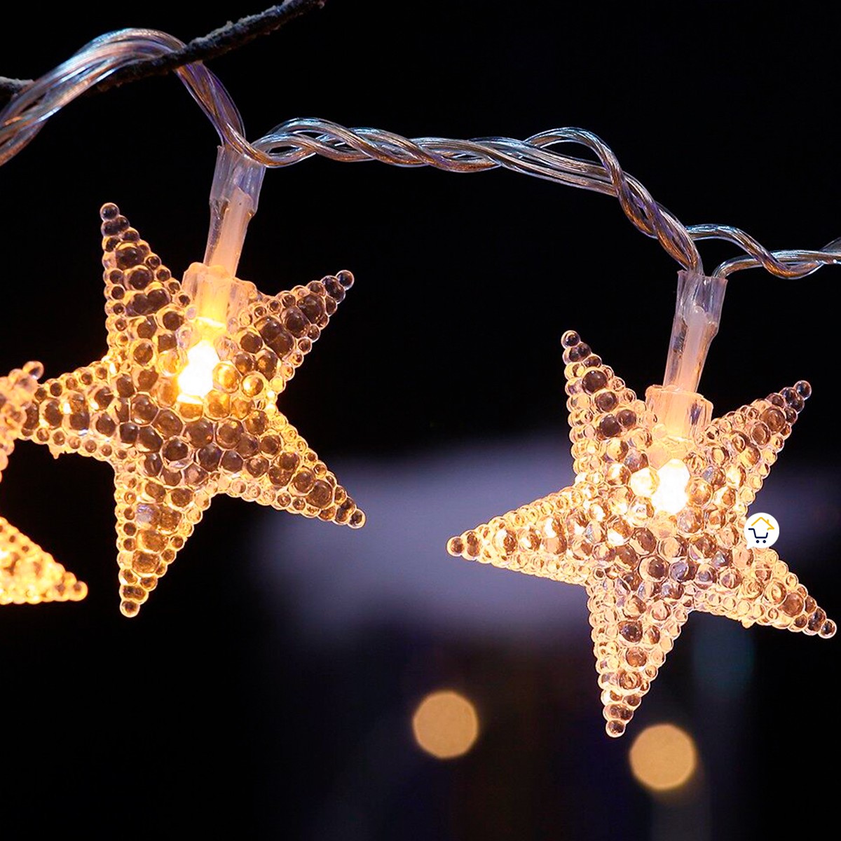 Luces Led Estrellas 3 Metros Extensión Cortina Luz Navidad Cálido ZE019CA