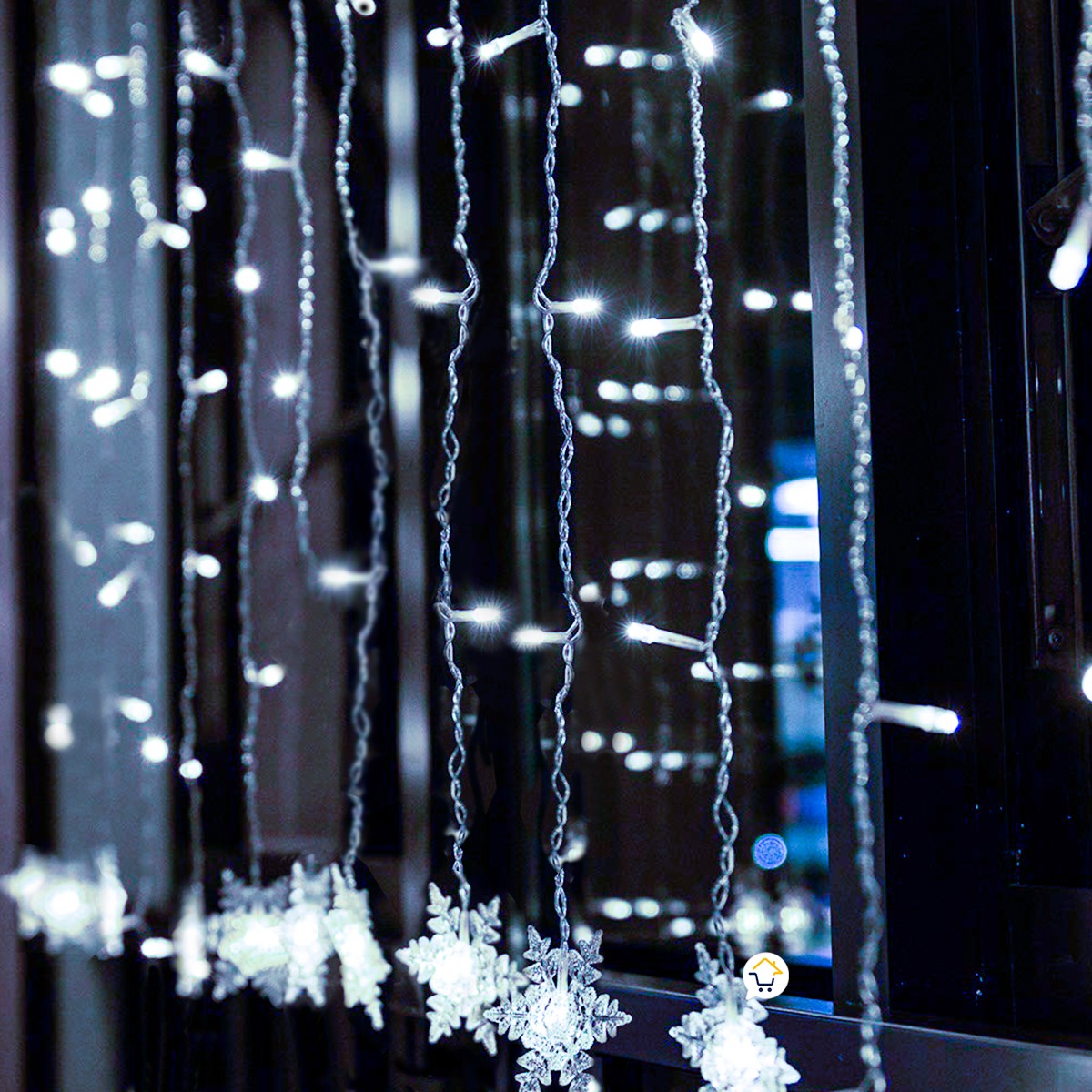 Imágenes De Luces Navideñas Blancas Luz Cascada 6X2 Metros 480 LED