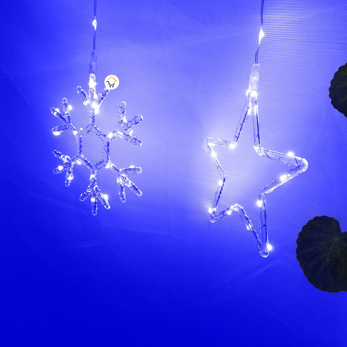 Luces Led Estrellas y Copos 260 Luces 3m Navidad Azul 1629AZ