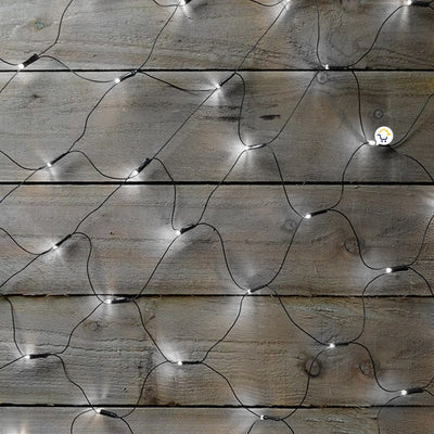 Luces Malla LED 200 Luces 2x1 M Luz Navidad Blanca Cable Verde LCHB180B