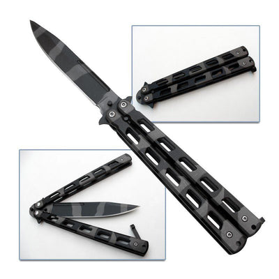 Navaja Mariposa Camuflada Cuchillo Portátil Liviano Defensa Táctico NA278