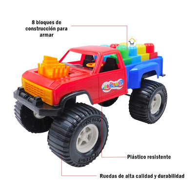 Camión Monstruo Cubos Construcción Juguete Infantil Niños PF500B