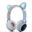 Audífonos Diadema Orejas Gato Bluetooth Luces Inalámbricos JR-028