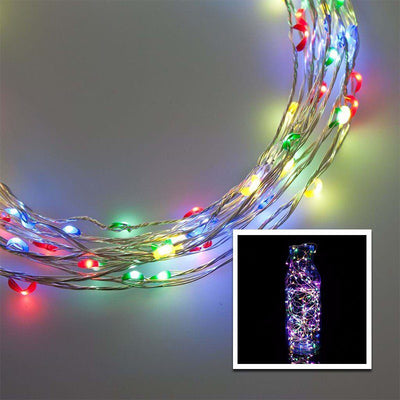 Luces Micro Led Decoración Luz Navidad X 100 Luces Multicolor
