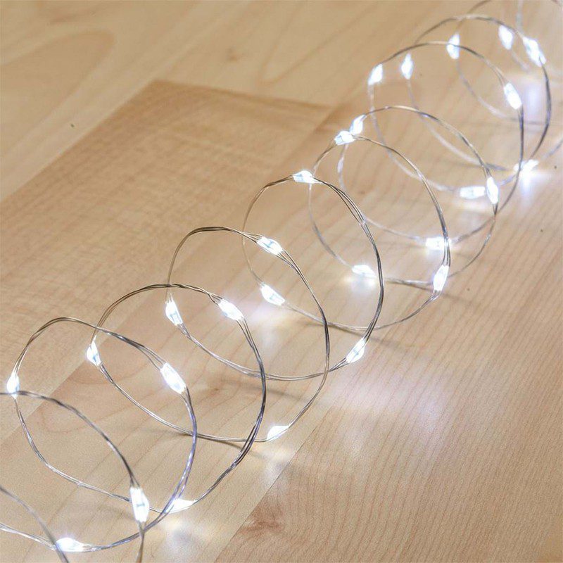 Luces Micro Led Decoración Luz Navidad X 100 Luces Blanca