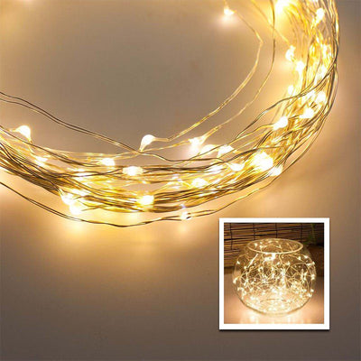 Luces Micro Led Decoración Luz Navidad X 100 Luces Amarilla