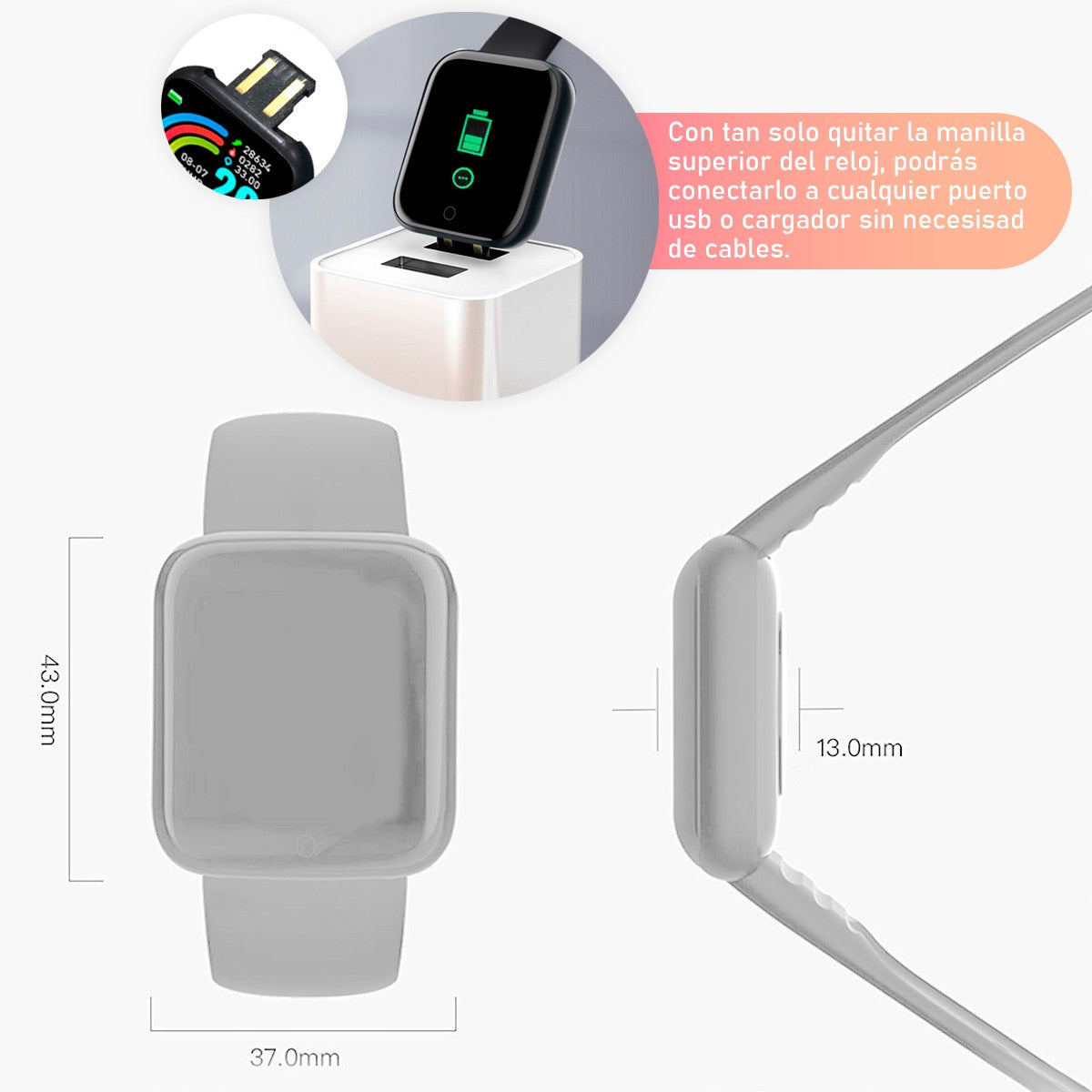 Reloj Inteligente Smartwatch Y68 Bluetooth Android iPhone Y68