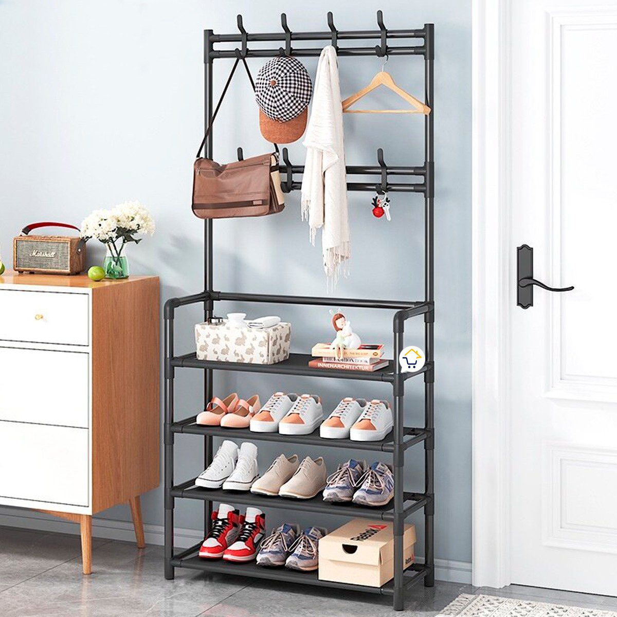 Estante Organizador De Zapatos Perchero Multifuncional 312022