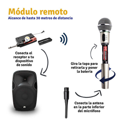 Micrófono Inalámbrico Dinámico Karaoke Vocal AT309 – Cómpralo en casa