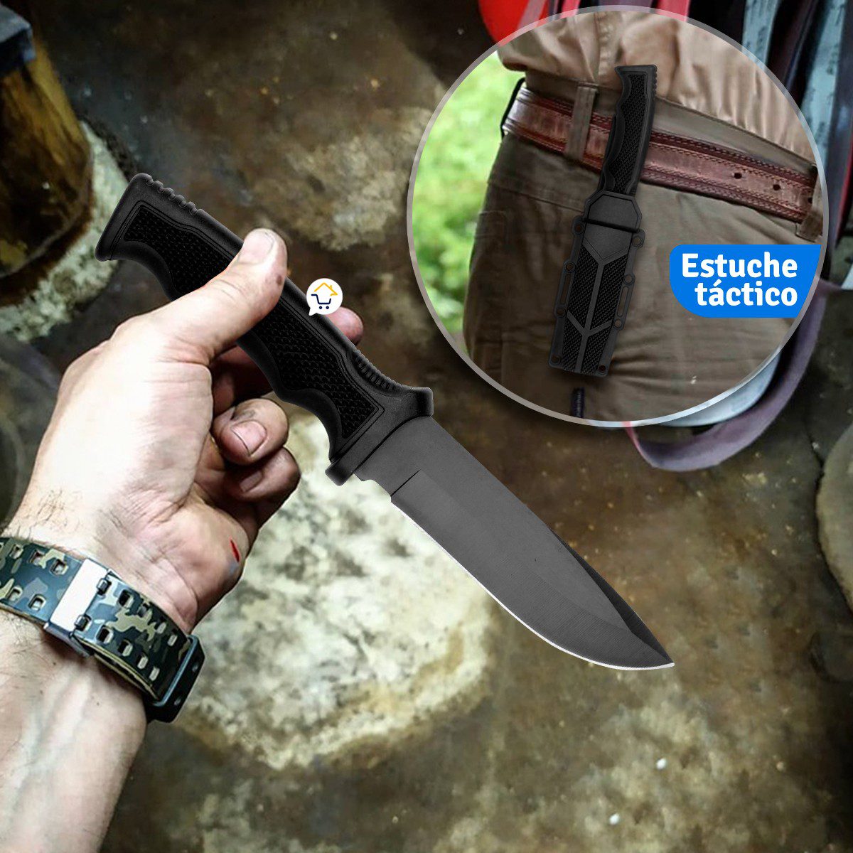 Cuchillo Táctico Pequeño Camping Supervivencia Pesca 2868A
