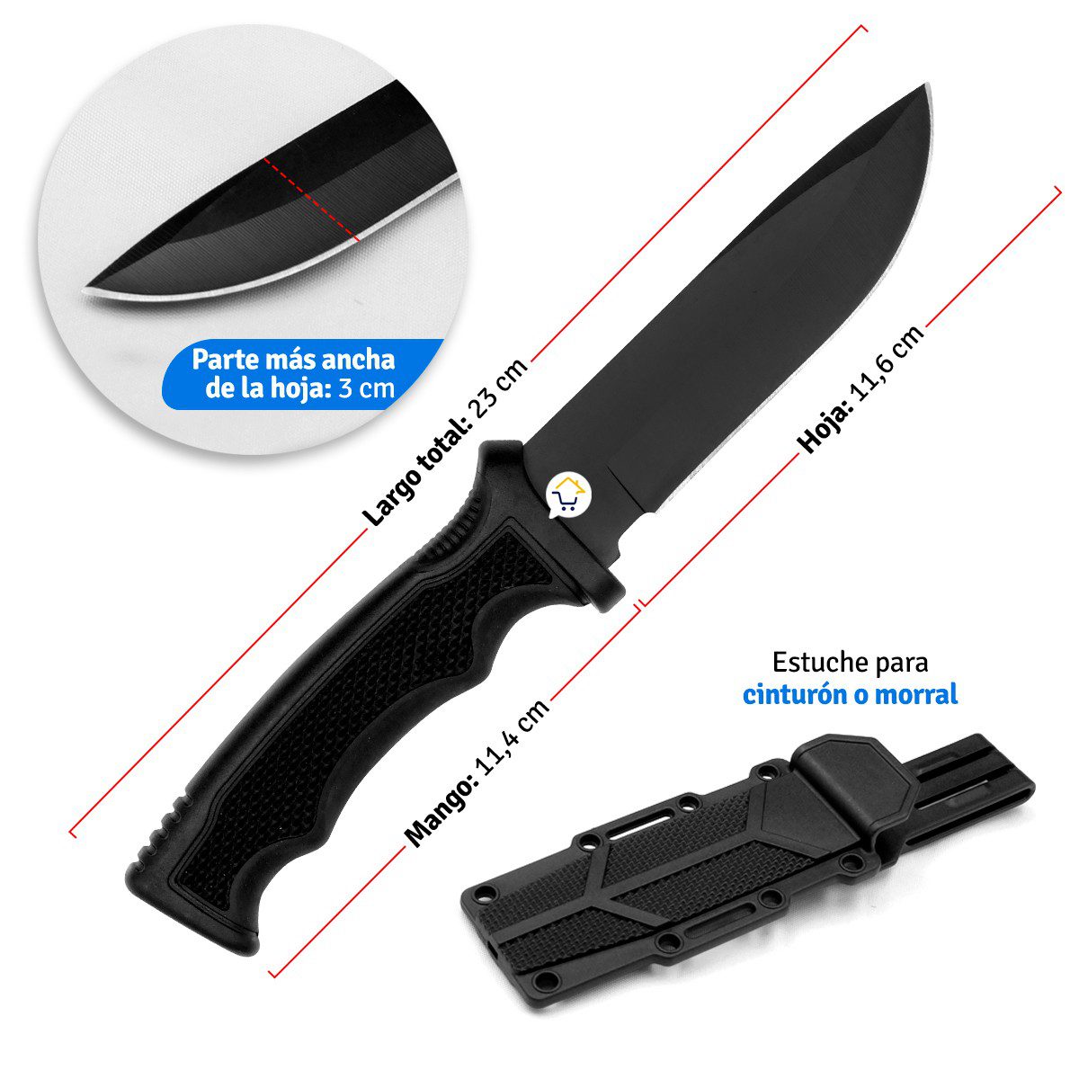 Cuchillo Táctico Pequeño Camping Supervivencia Pesca 2868A