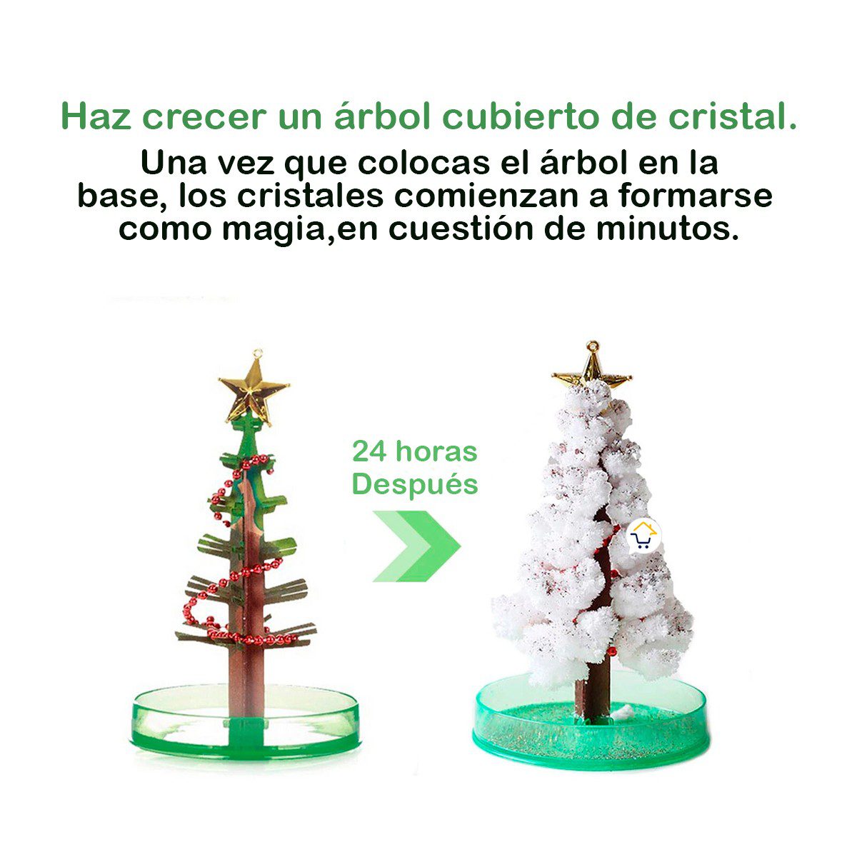 Árbol De Navidad Mágico Decoración Florece Cristal ANM01