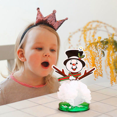 Muñeco De Nieve Mágico Decoración Florece Cristal MM01