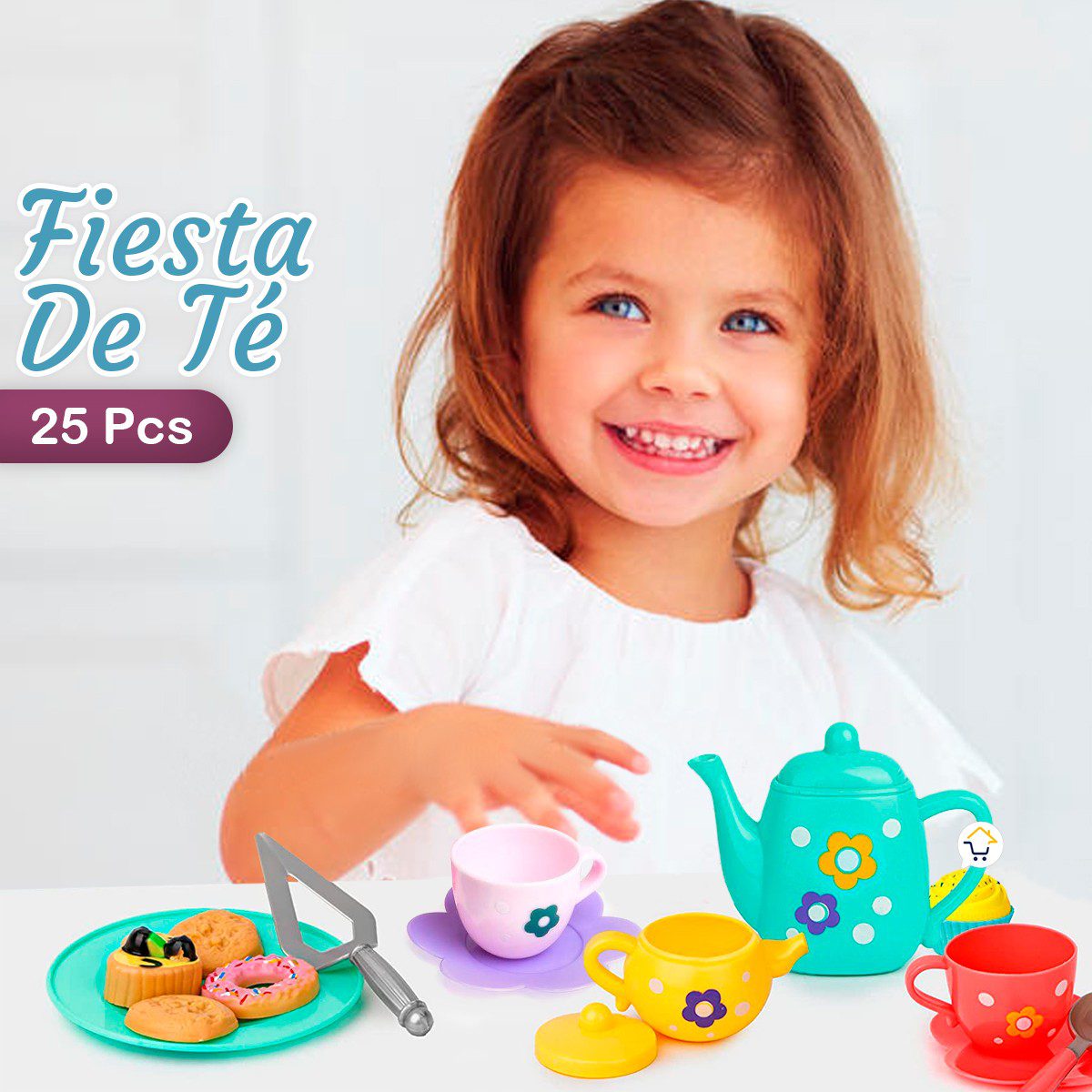 Set Fiesta De Té Accesorios Cocina Juguete Didáctico Infantil HY685