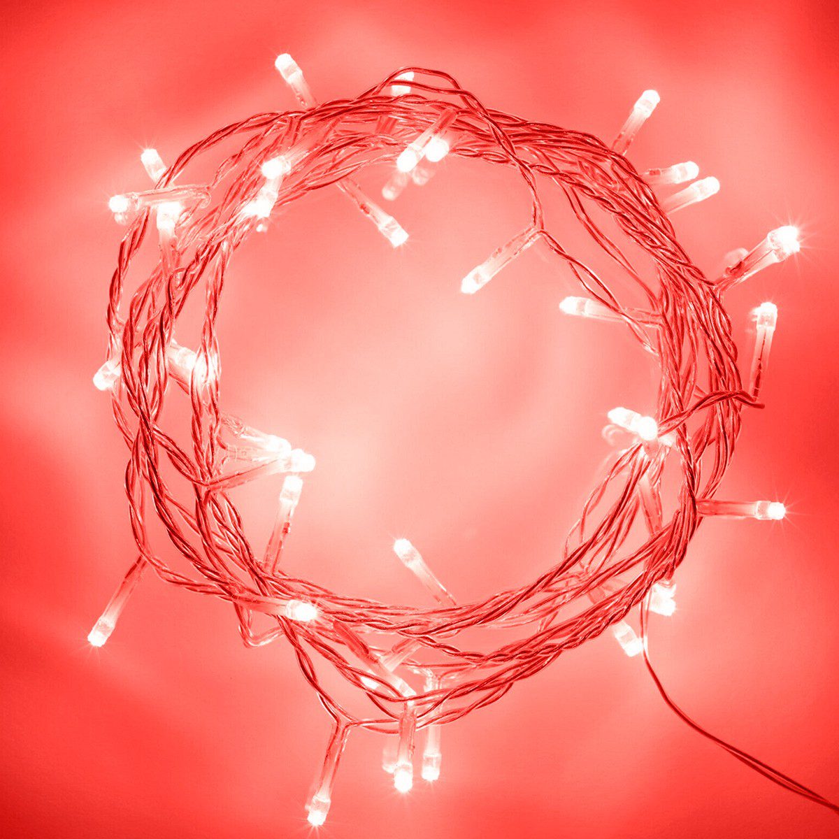 Extensión Luz LED Lineal 100 Luces 6 M. Navidad Rojo 1425