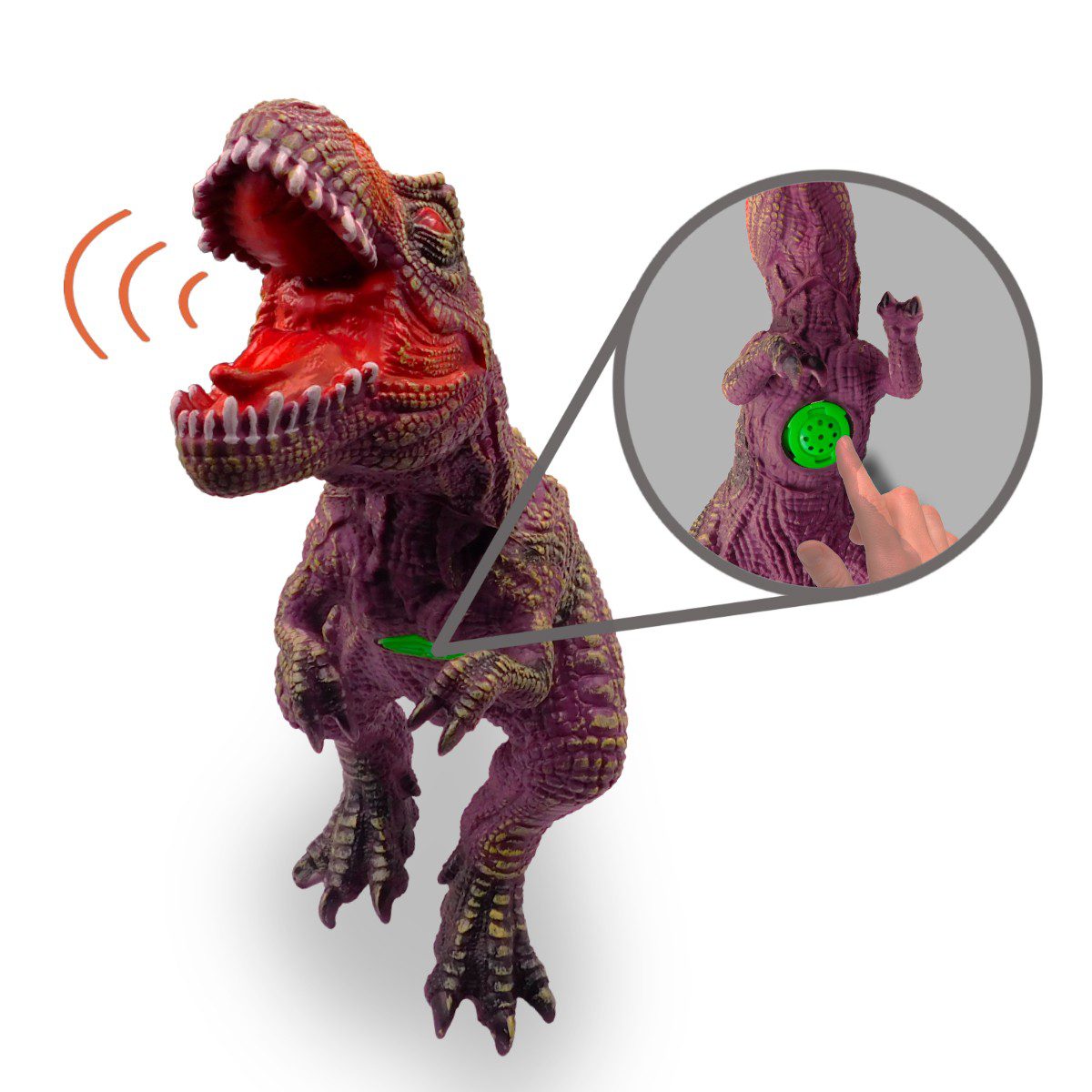 Figura Dinosaurio Tiranosaurio Rex Grande Sonidos Detalles Pintura k7472018