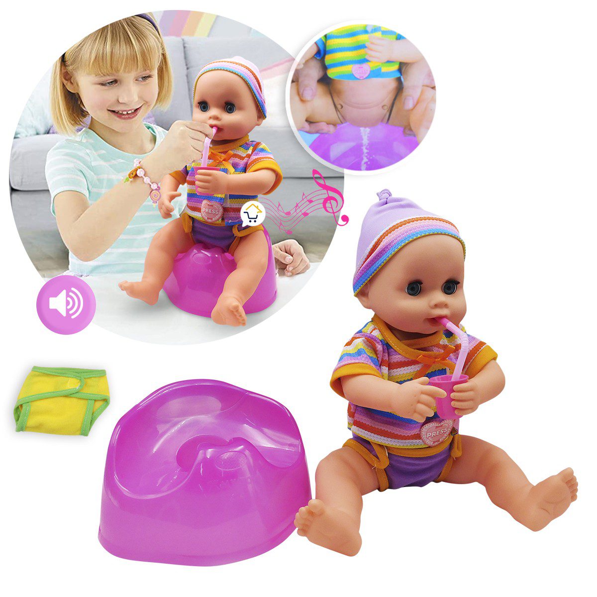 Baby alive toma outlet agua y hace pipi