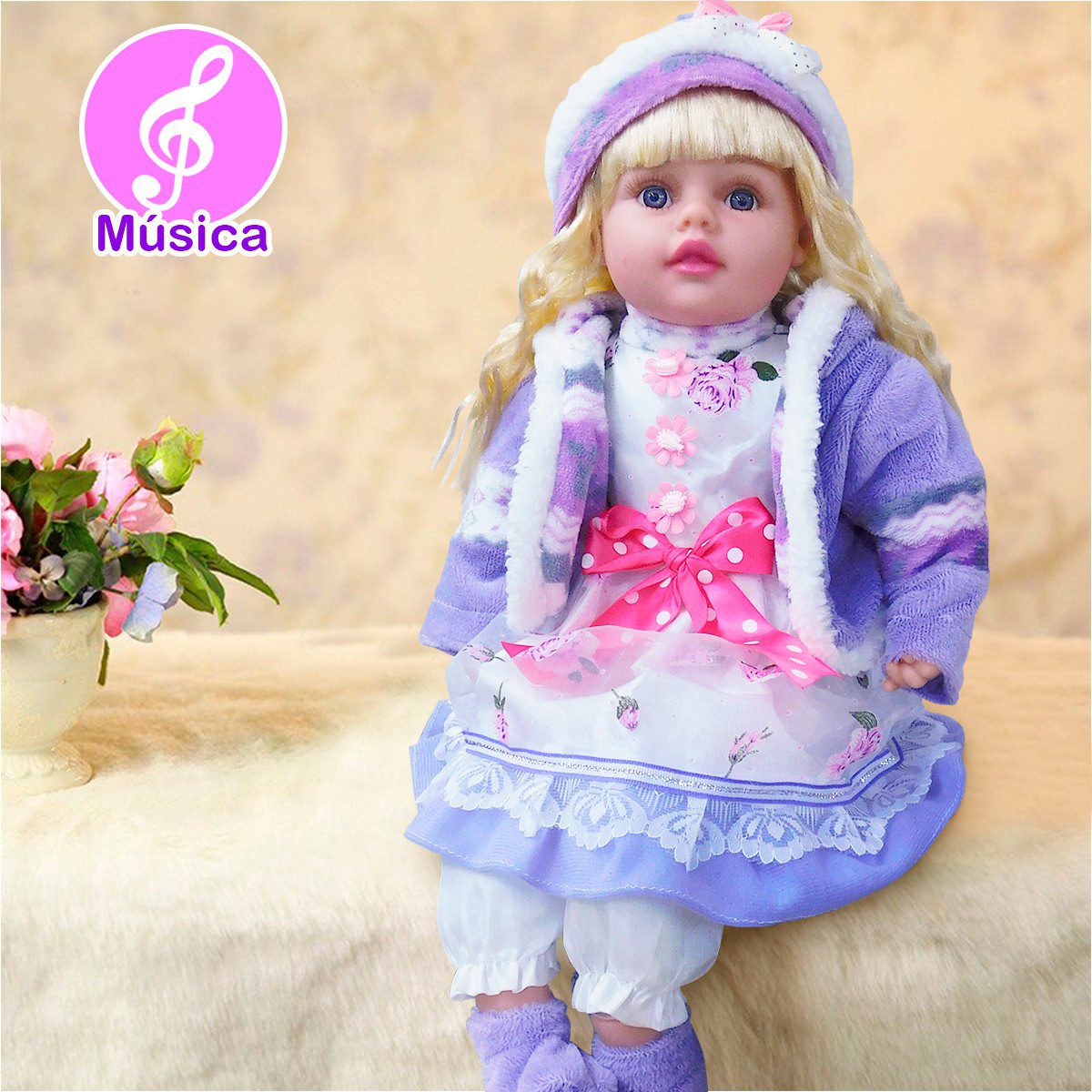 Muñeca Bebé Clásica Realista Música Juguete Infantil CD172409