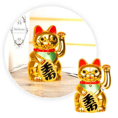 Gato de la Suerte Figura Decorativa Móvil Maneki Neko 0256A